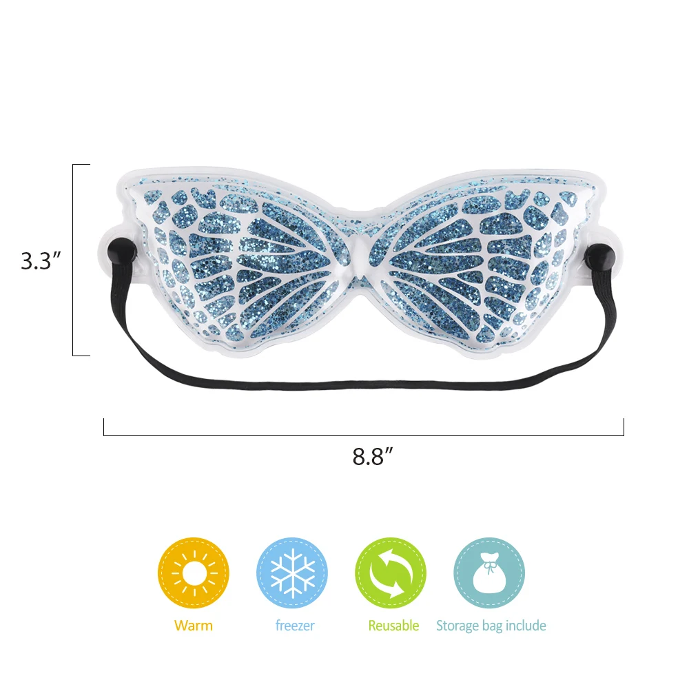 Гелевая маска для глаз охлаждающая маска для глаз для расслабления спа-гель ледяная маска для глаз с 2 пакетами для головной боли сухие глаза темные круги снятие стресса