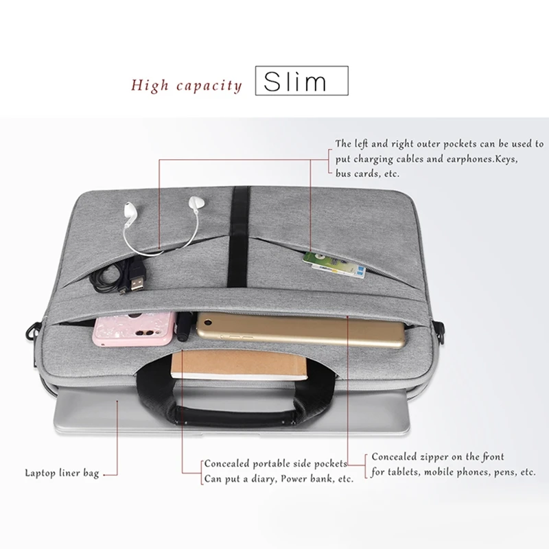 Сумка через плечо из водонепроницаемой ткани Оксфорд для Mackbook Air Xiaomi 13,3 чехол для ноутбука сумка для ноутбука