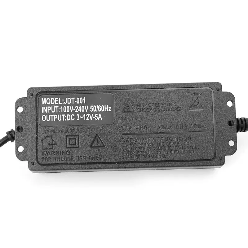 AC110V-240V AC/DC Регулируемый адаптер питания с контролем скорости отображения напряжения