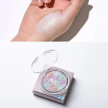 Блестящая пудра, хайлайтер, тени, Палетка, диск, пудра для лица, натуральный макияж, палитра, осветляет косметику, красота, макияж