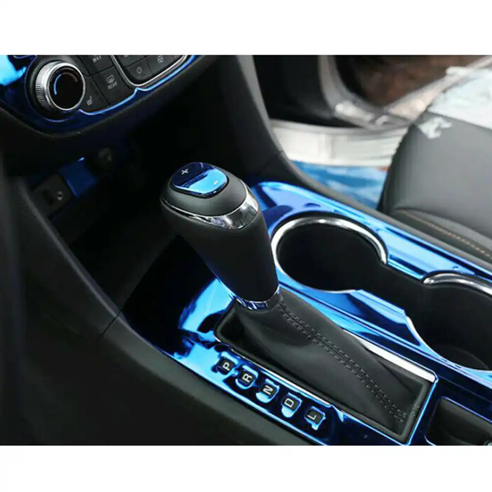 Absブルー車ギアハンドルシフトノブカバートリムシボレーエクイノックス 18 粘着カースタイリングアクセサリー 新しい リフトキット パーツ Aliexpress