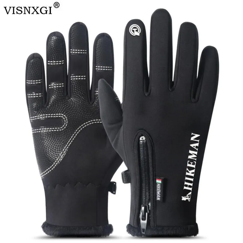 VISNXGI унисекс водонепроницаемые Зимние перчатки для велоспорта мужские зимние