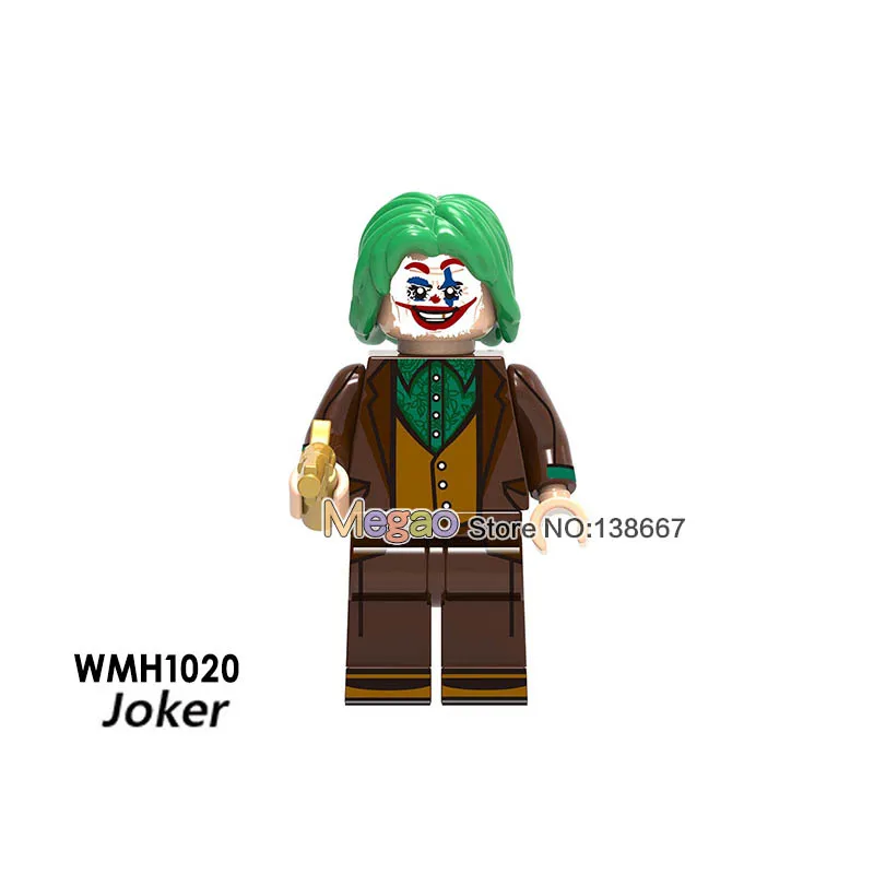 50 шт./лот DC Super Heroes Bane Riddler пугало Джокер яд плюща Пингвин строительные блоки детские игрушки - Цвет: Зеленый