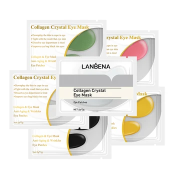 

LANBENA 10 Pairs Collagen Eye Mask Skin Care 24K Gold Milk Ageless Anti Aging Remove Puffy Eyes Dark Circle Moisturizing 6 Style