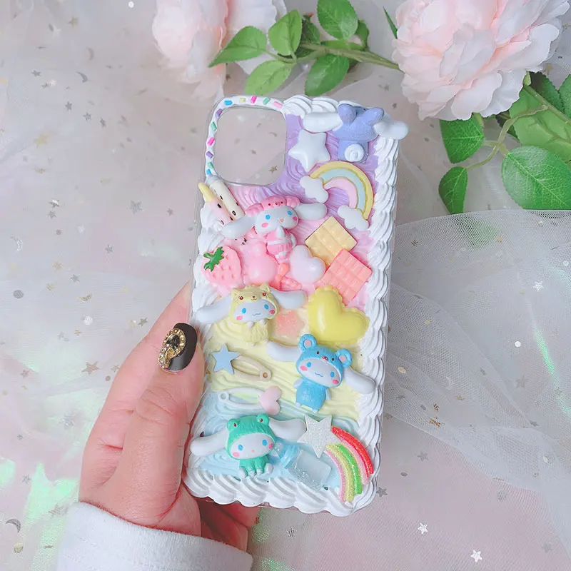 Telefone Artesanal para Samsung S22 Ultra 3d Kawaii Galáxia S21 Plus Desenhos Animados Doces Comida Creme Shell S20fe s8 10 Plus Presente Diy Case de - Image 3