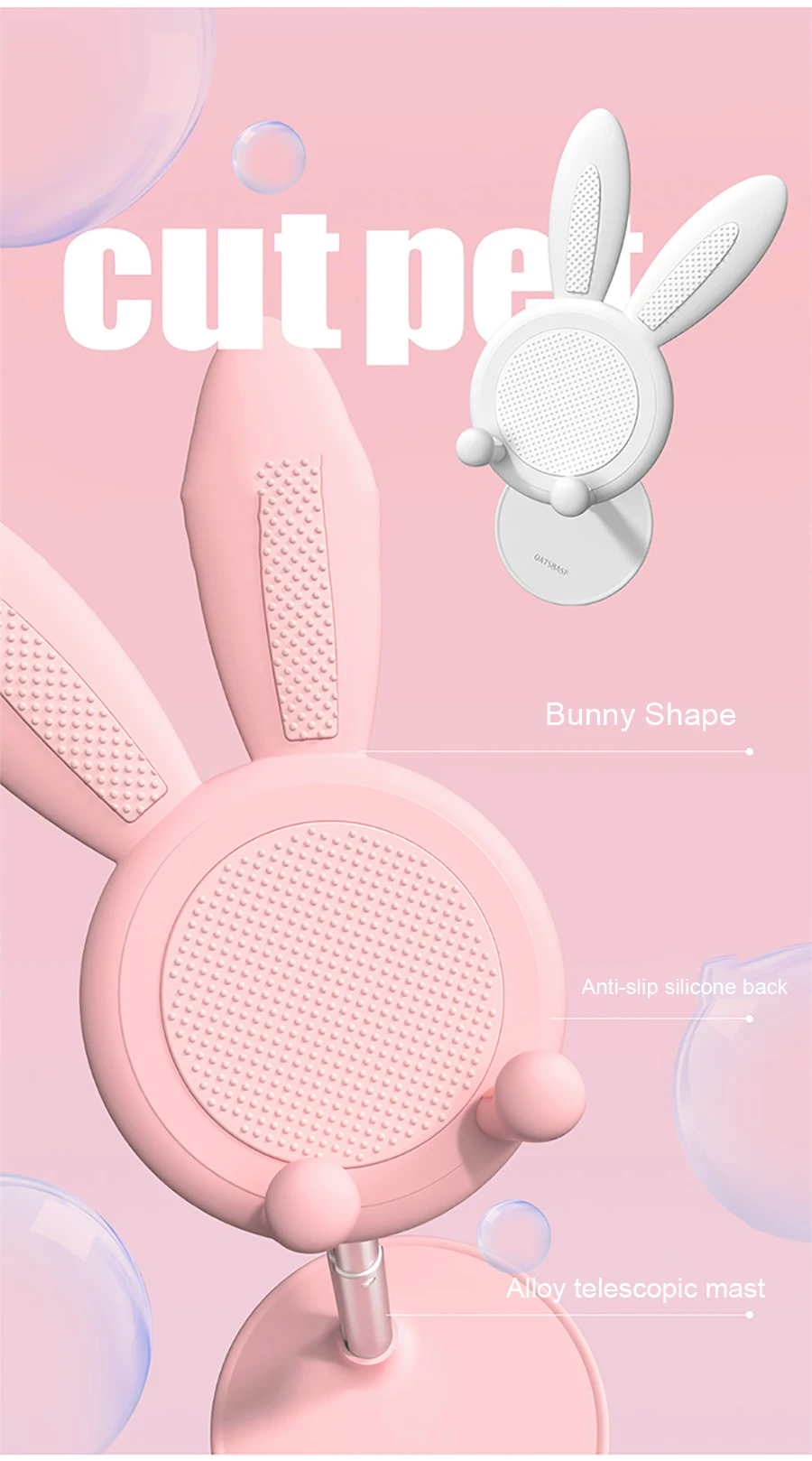 Kawaii Bunny Ears Desk Phone Holder - Limited Edition