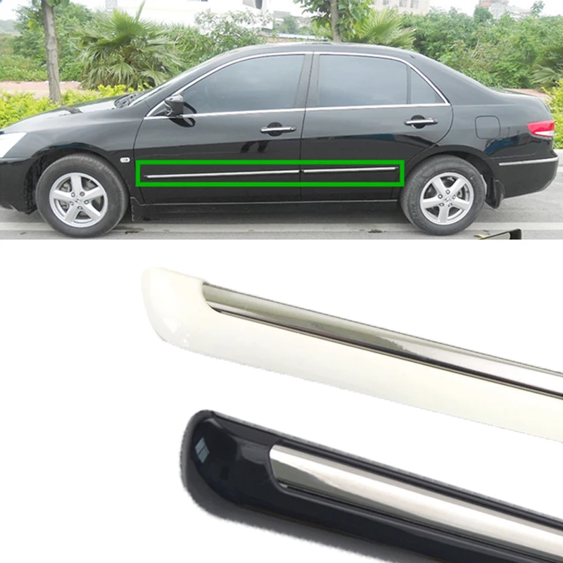 Боковая молдинговая защита порога кузова автомобиля для Honda Accord 2003 2004 2005 2006 2007 2 4 |