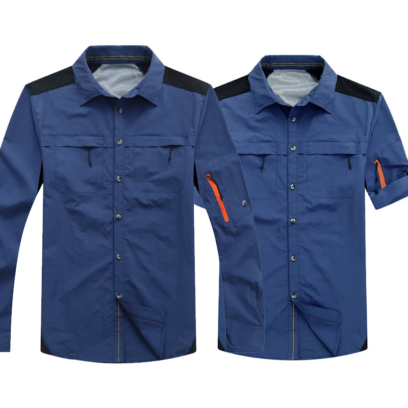 Fishing Clothes Suit Summer Sports Outdoor Cycling Clothing Detachable Men Breathable Anti UV Hiking Shirts mens t shirts fishing shirts mens short sleeve shirts