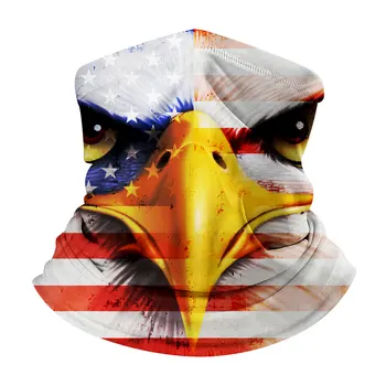 

American Flag Face Bandana Mask Seamless Face Mask Bandanas Neck Warmer Print Face Shield Raves, Riding, Cycling Scarf Women