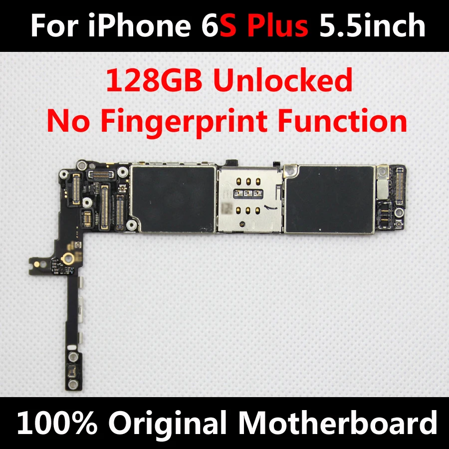 

For iPhone 6S Plus 5.5inch Original Motherboard 128GB Factory Unlocked Mainboard No Touch ID IOS Update Support Free Shipping