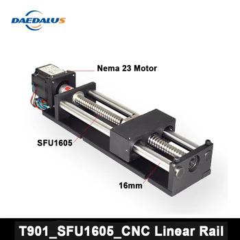 

Free Shipping CNC 200mm/400mm Stroke Ball Screw Linear Module Guide Rail Slide Actuator CNC Stage Travel Guide for Motion System
