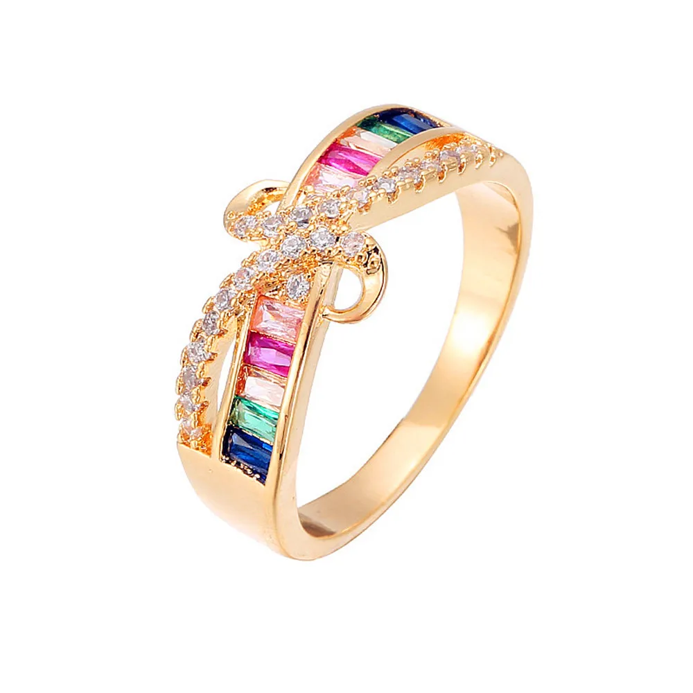 

AAA Zircon Engagement Rings for Women White Gold Color Wedding Rings Female Anel MultiColo Zircon CZ Jewelry Top Quality