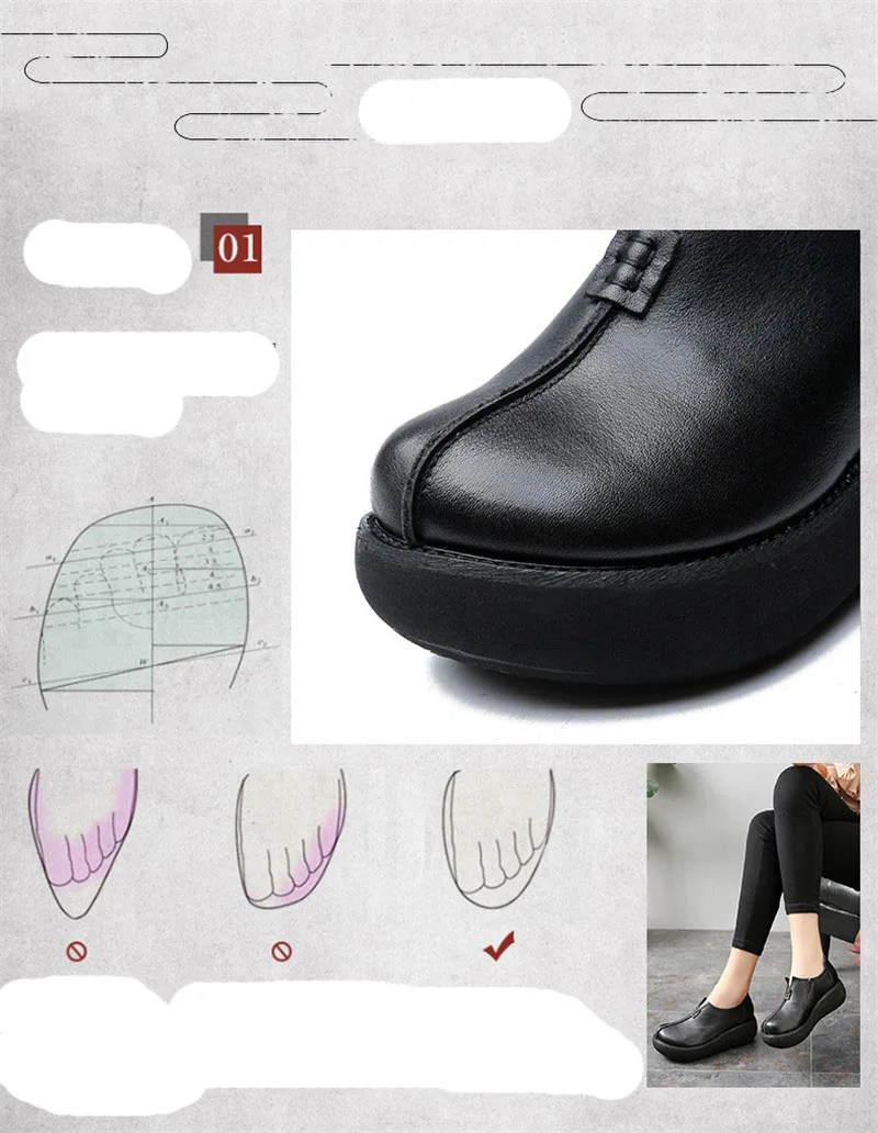 Hovingeклиновидная обувь для женщин; обувь на платформе и каблуке; chaussures femmes nouveau; коллекция года; повседневные туфли-лодочки из натуральной кожи; сезон весна-осень