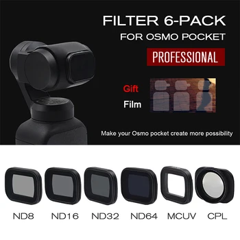 

DJI OSMO pocket Lens Filter Waterproof Diving Filter ND8/16/32/64 MCUV CPL Angle Adjustable Filters for Osmo poceket Protector