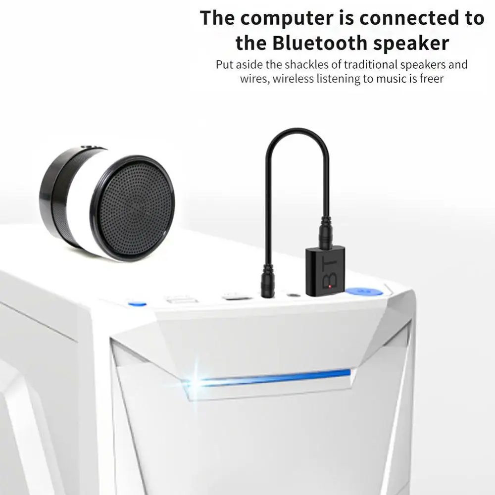 Мини USB аудио передатчик приемник адаптер 3,5 мм Автомобильный Bluetooth 5,0 аудио приемник Бесплатный привод Установка для автомобиля ТВ ПК динамик