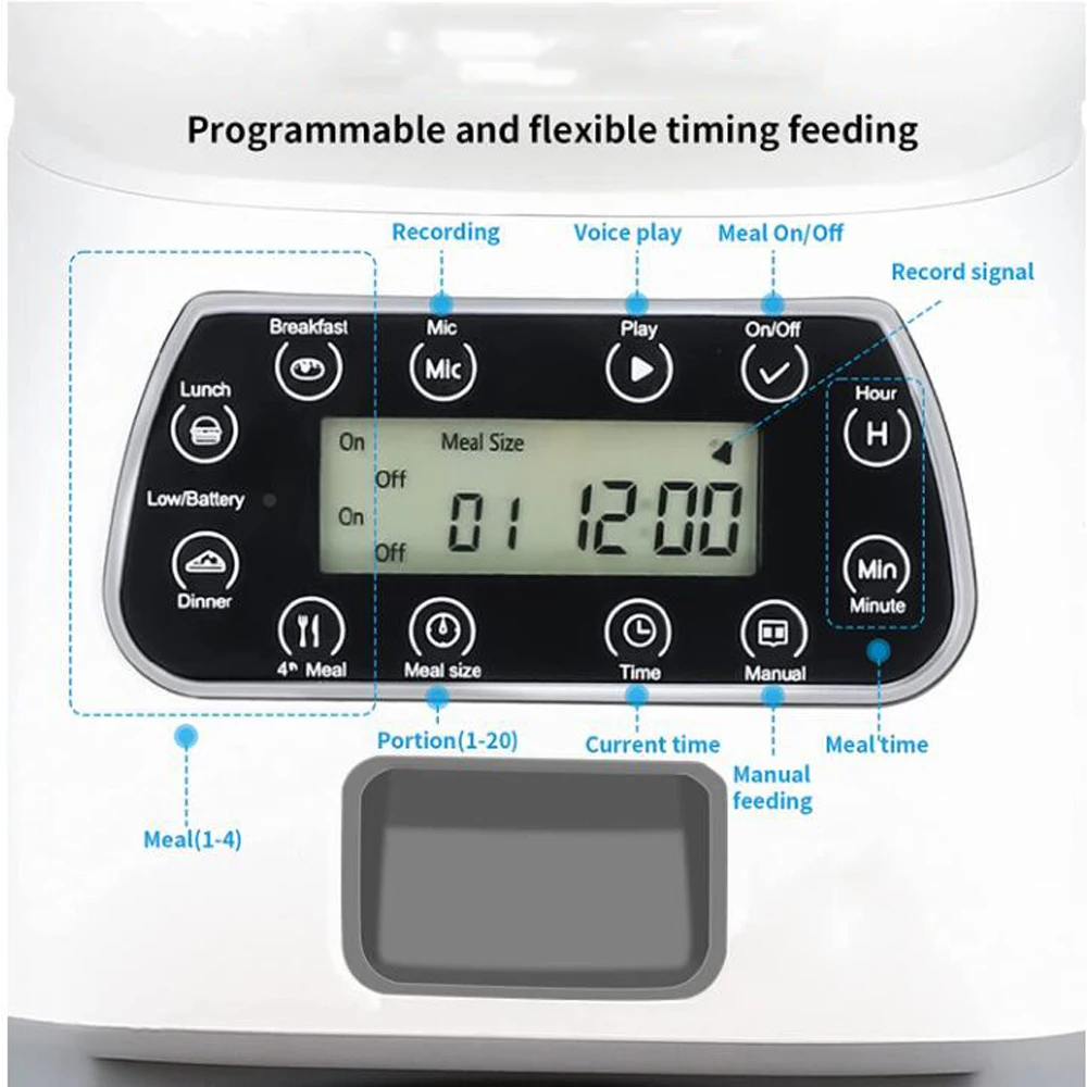 New Pet Feeder Pet Dispenser For Cat And Dog Travel Supply Automatic Smart Slow Feeder Dispenser Fixed Time Amount Of Food Bowl