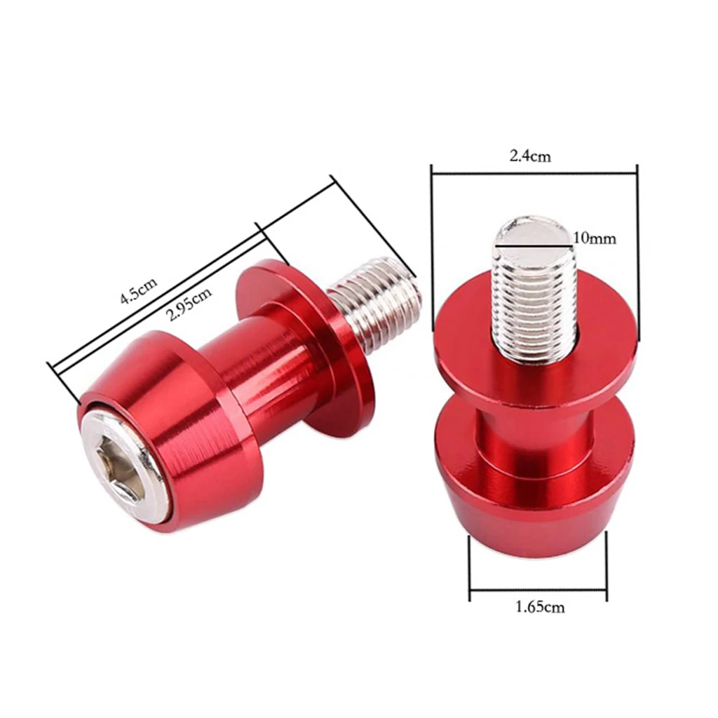 2pcs 6mm Universal Motorcycle CNC Swing Arm Slider Spools for Honda