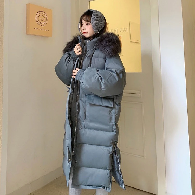 Winter Jacket Women Padded Jacket long Thick Down cotton Parkas female loose Fur Collar Winter Warm Coat For Women MY05