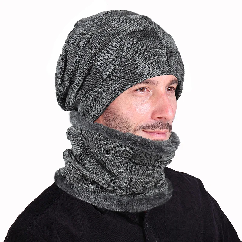 mens cashmere hat and scarf set