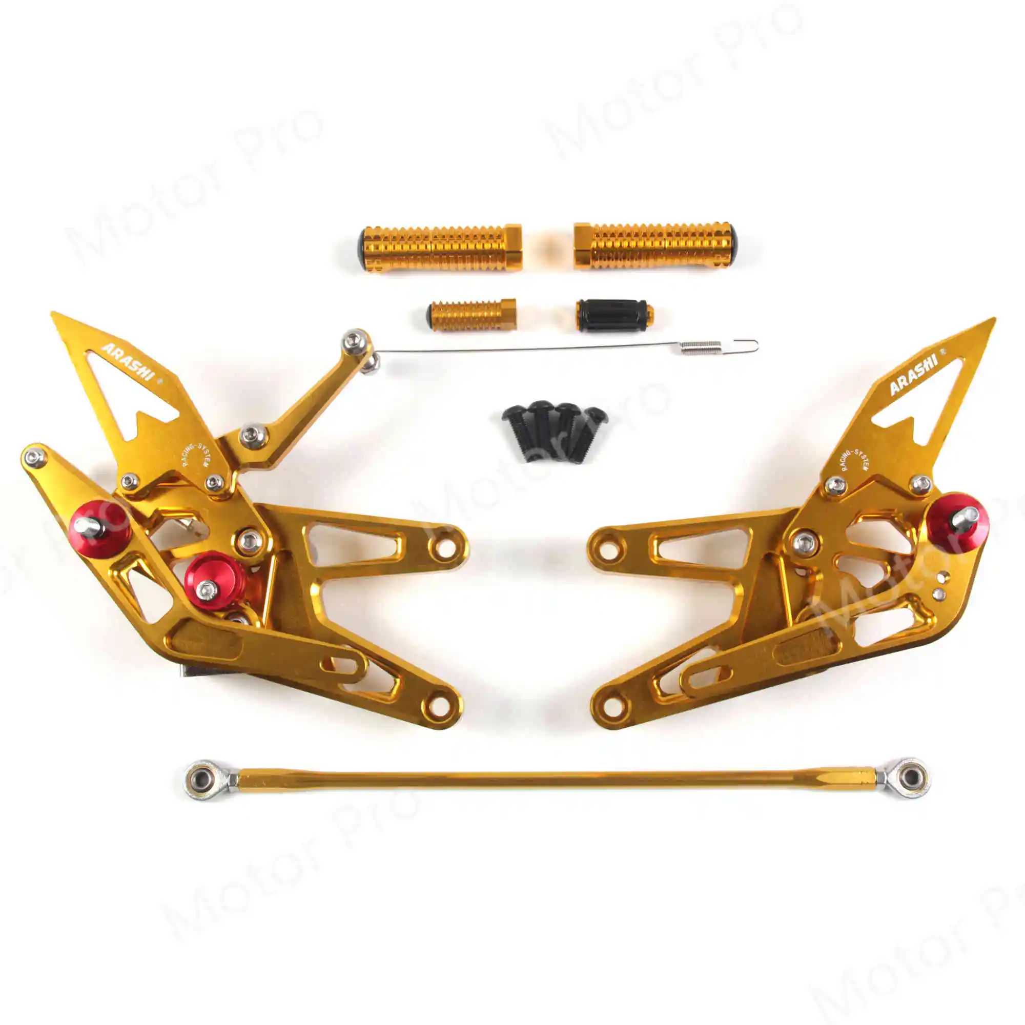 Регулируемые подножки для Yamaha YZF R6 2003 2004 2005 аксессуары для мотоциклов Подножки подножки задний комплект педали YZF-R6 черный - Цвет: 2.0 Gold