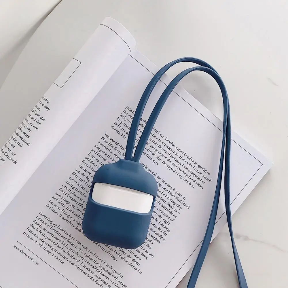 Синий Чехол для AirPods новейший для бега спортивный защитный чехол для Air pods i12 i30 i7s i9s i11 Tws беспроводной чехол для наушников - Цвет: Синий