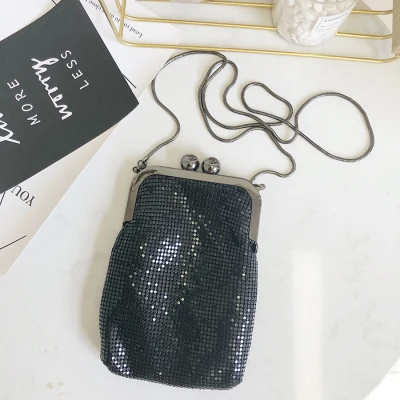 black satin Клатч с зажимом, Женская Роскошная сумочка для вечеринки, вечерняя сумочка, сумочка с бриллиантами, женский клатч с кристаллами, кошелек на день, Свадебный Кошелек - Цвет: black satin