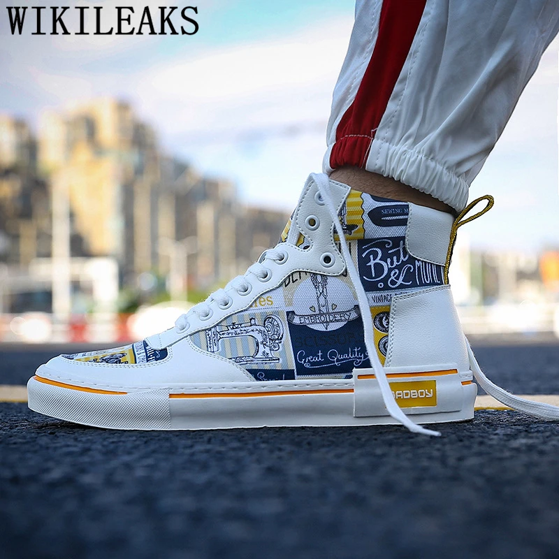 Scarpe Di Tela Uomo Sneakers Alte Scarpe Da Uomo Scarpe Sportive Casual Per Scarpe Da Ginnastica Moda Maschile Zapatillas Hombre Scarpe Uomo