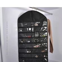 46x81 см подвесное хранение ювелирных изделий ожерелье браслет мешочек для серег Органайзер Дисплей сумка для хранения ювелирных изделий Кольцо для уха цепь