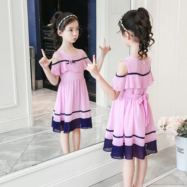 Spring Fall 2022 Child Girl Dress Long Sleeve Ruched Dot Plaid Vintage Dress  Elegant Teenager Kids Clothes Girls Vestidos 4 14 Summer Dresses