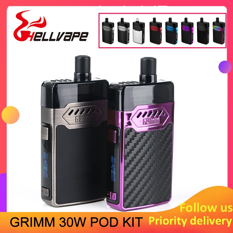 Pod vape Hellvape Grimm 30 Вт системный комплект 1200 мАч встроенный аккумулятор и картридж