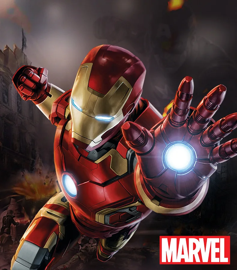 Marvel подлинный авторизованный Мстители 4-Железный и Стальной человек гаражный Набор Модель Железный и Стальной Человек-паук Америка Капитан фигурка