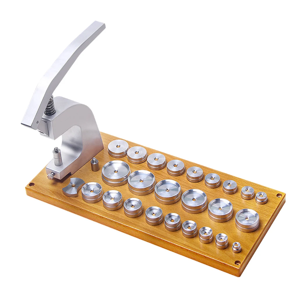 Watch Back Case Cover Crystal Glass Closer Press 25 Dies Watchmaker Tool