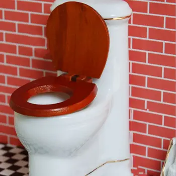 

2019 New 1/12 Mini Dollhouse Miniature Porcelain Bathroom Toilet Bathtub Basin Set Home
