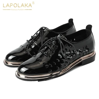 

Lapolaka Hot Sale 2020 High Quality British Style Concise Pumps Woman Shoes Chunky Heels Lace-Up Casual Shoes Women Pumps