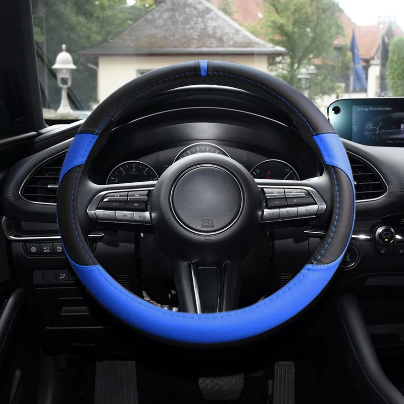 Автомобильный Стайлинг для Mazda 3 BP-Н. В., чехол на руль, кожаный чехол на руль, аксессуары для интерьера