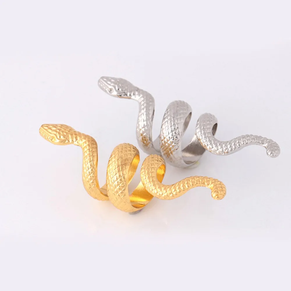 Новое поступление модные кольца змеи для мужчин и женщин золото серебро цвет