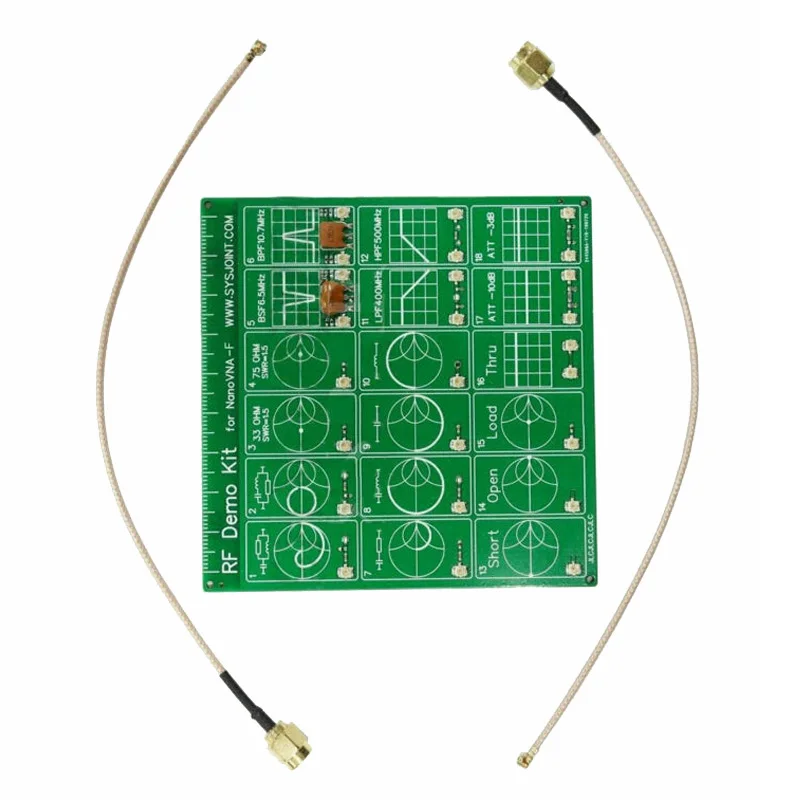 

6* NanoVNA RF Demo Test Board Vector Network Filter Attenuator+Cable Supplies