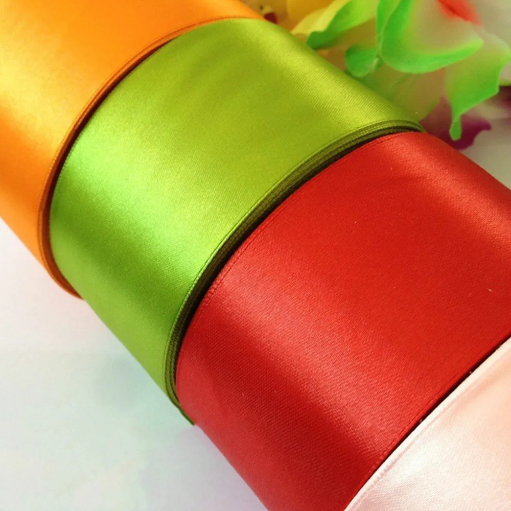 

[100yards/pack, 50mm-100mm] Double face pretty wide satin Ribbon Christmas tape for craft, packing, wedding decoration