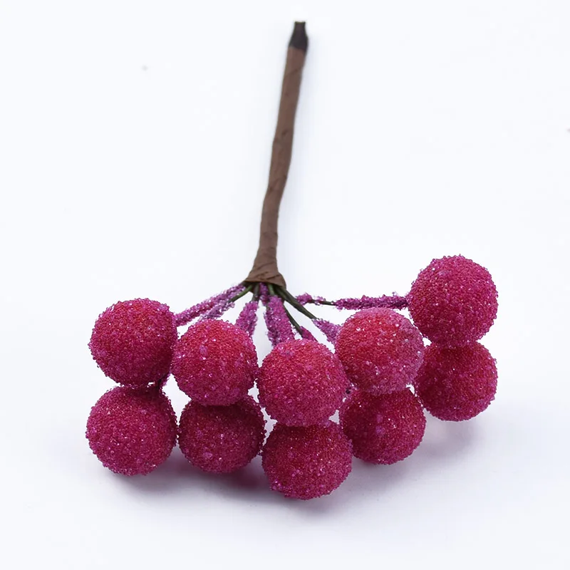 11 10 шт., искусственные фрукты, пена, Рождественская вишня, свадебные декоративные цветы, венки, вазы для домашнего декора, diy, Подарочная коробка - Цвет: 11