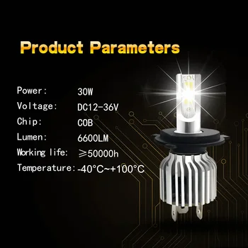 

H4/HB2/9003 LED Fog Light DC 9-32V 6000K-6500K 60W 8000LM Parts Set Car