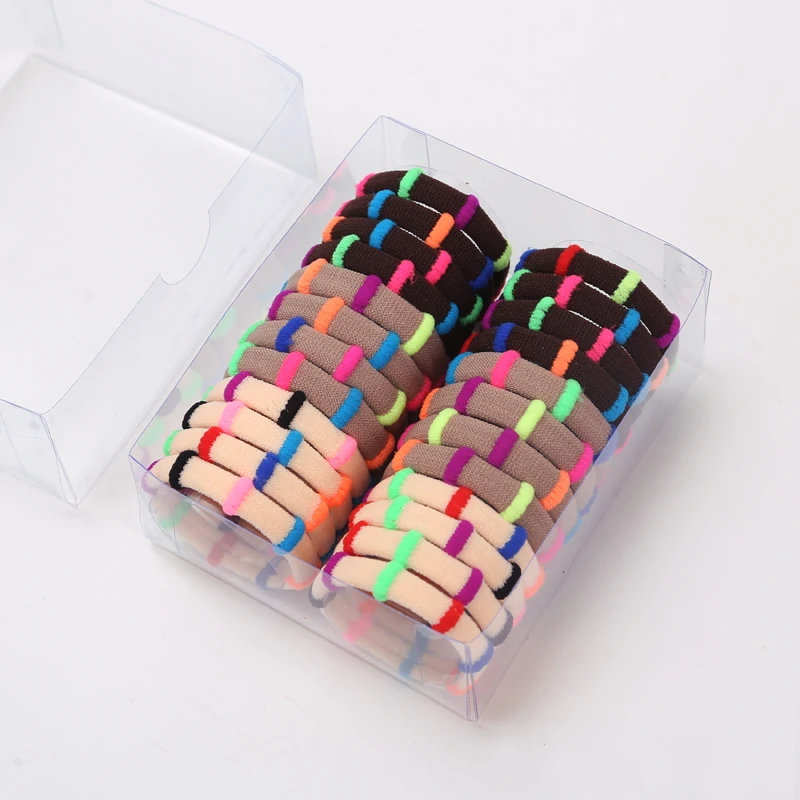 mxicolor 4 см, 24 шт./лот, цветные аксессуары для волос, Детские резинки, резинки для волос, эластичные резинки для волос, повязка на голову для девочек, украшения, резинки для волос - Окраска металла: mxicolor