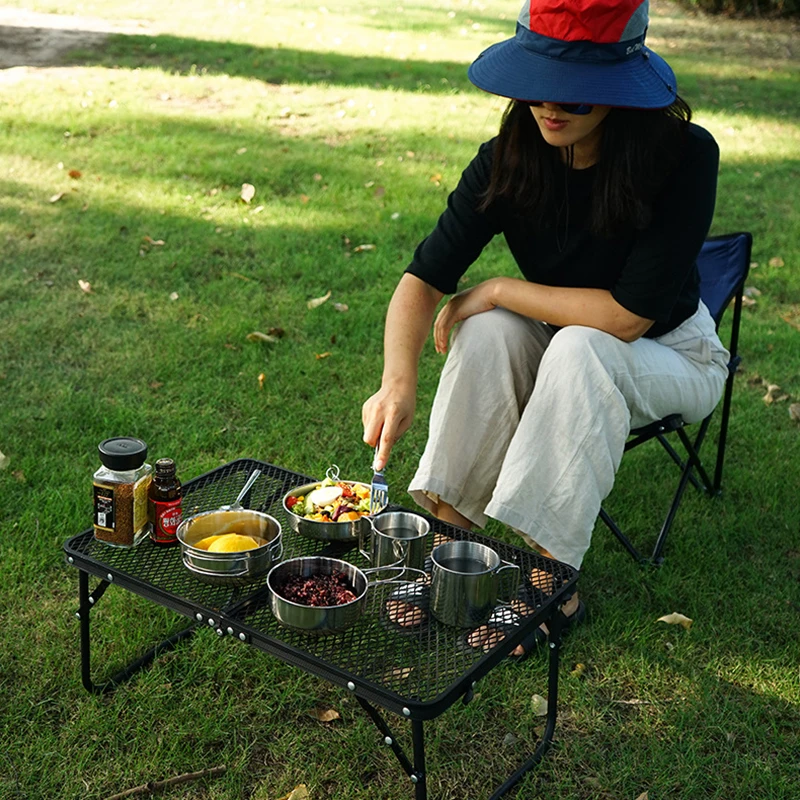 Ultralight Stainless Steel Camping Cookware 5piece Cup and Bowl