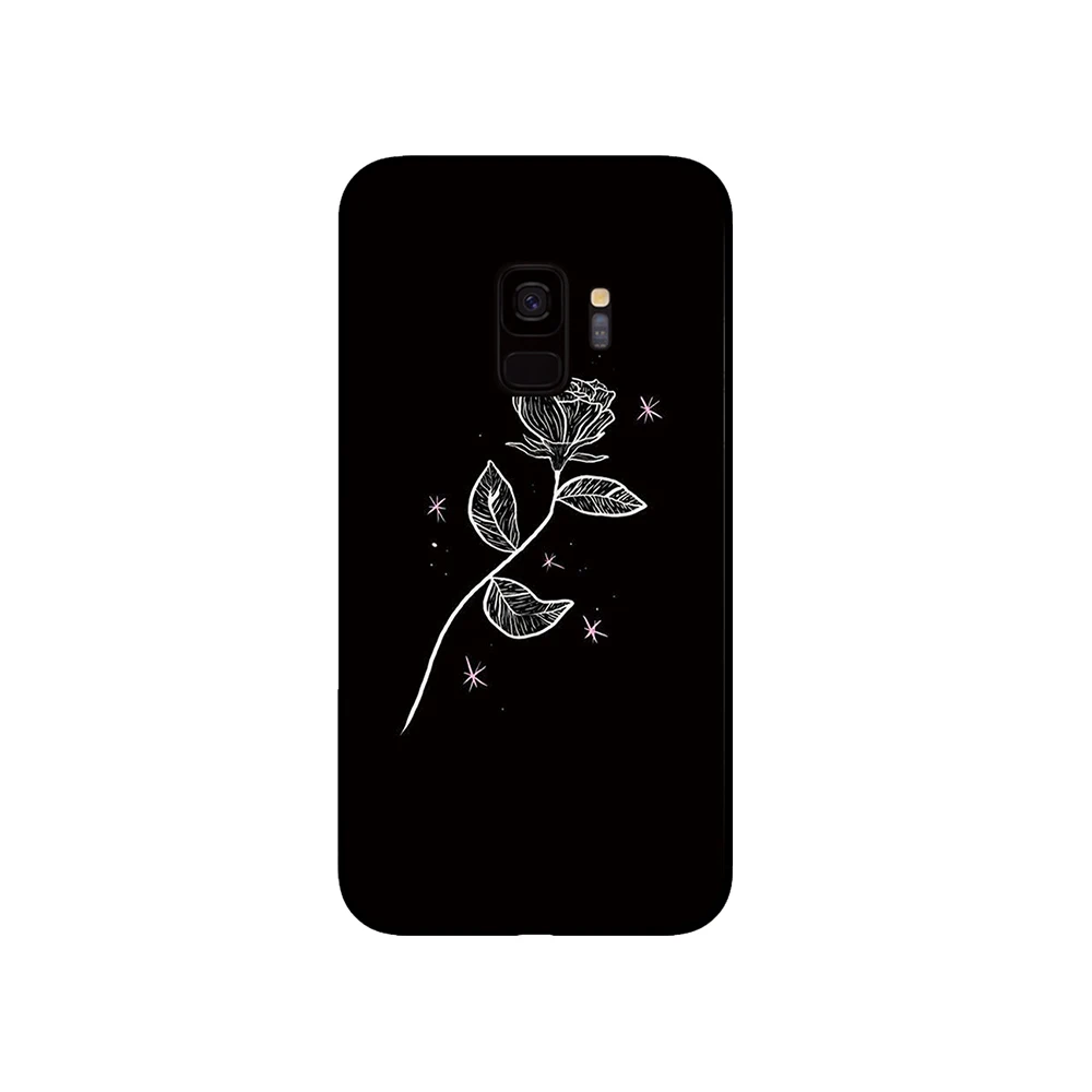 Черный и белый эстетический чехол для телефона samsung Galaxy S10 S10E S8 Plus S6 S7 Edge S9 S10e Plus Note 8 9