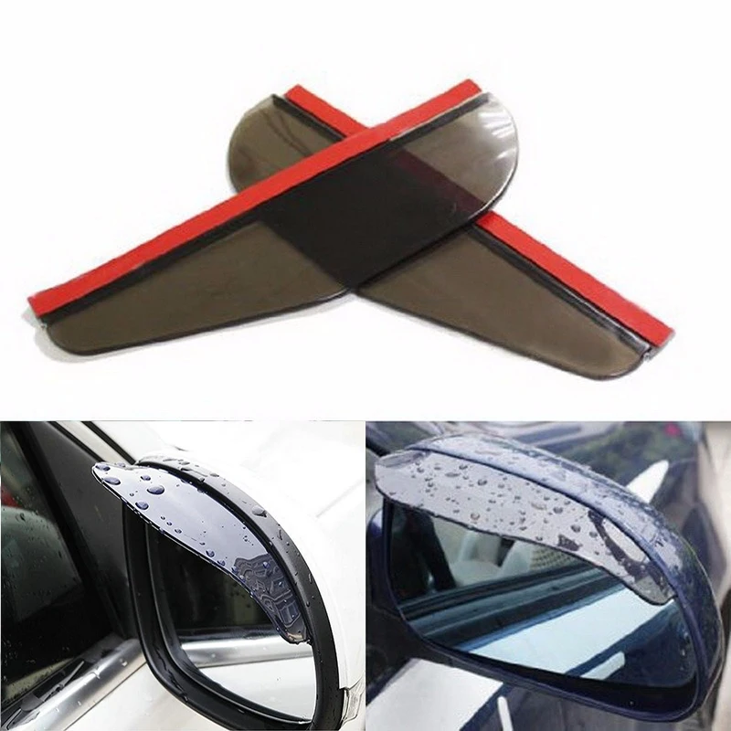 

2Pcs/pair Car Rearview Mirror Rain Eyebrow Universal Auto Rainproof Blade Sun Visor Shade Snow Rain Cover Shield Car Accessories