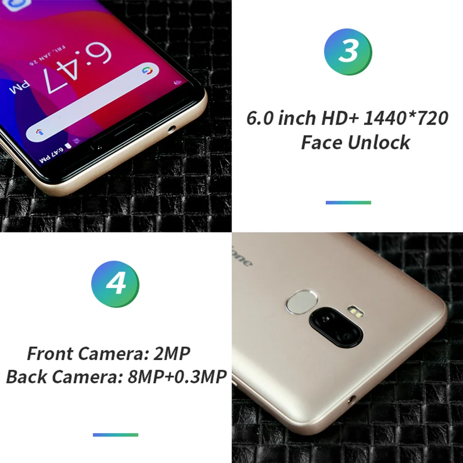 Ulefone P6000 Plus Android 9,0 6350 мАч смартфон 6,0 дюймов Face ID HD+ Двойная камера Ouad Core 3 ГБ 32 ГБ Face ID4G LTE мобильный телефон