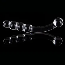  Double Crystal Purple Pyrex Glass Dildo Artificial Penis Granule Spiral G Spot Simulator Adult Sex Toys for Woman Masturbator 