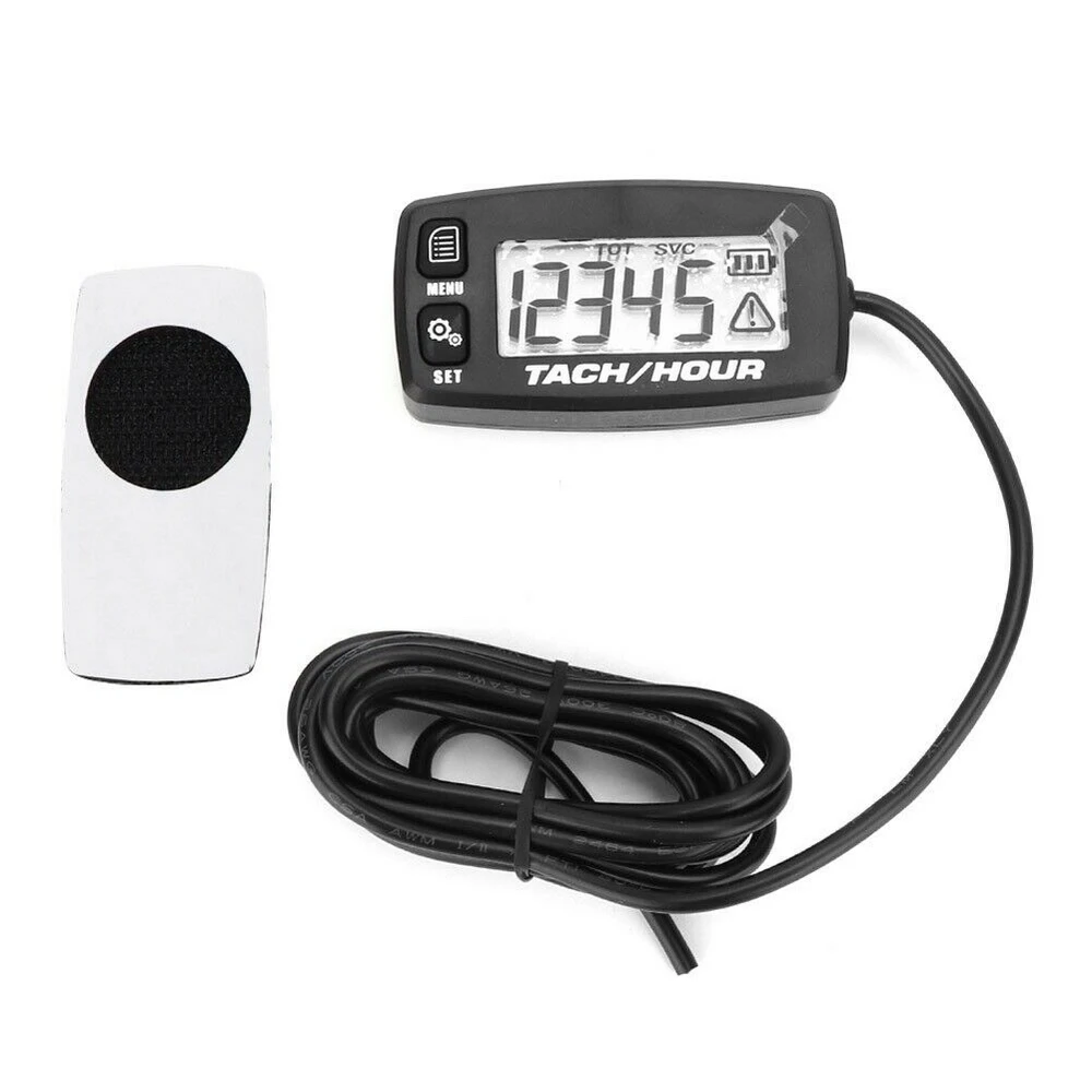 Fit for 4 Stroke Engines Tach/Hour Meter Digital Tachometer RPM LCD Display IY 