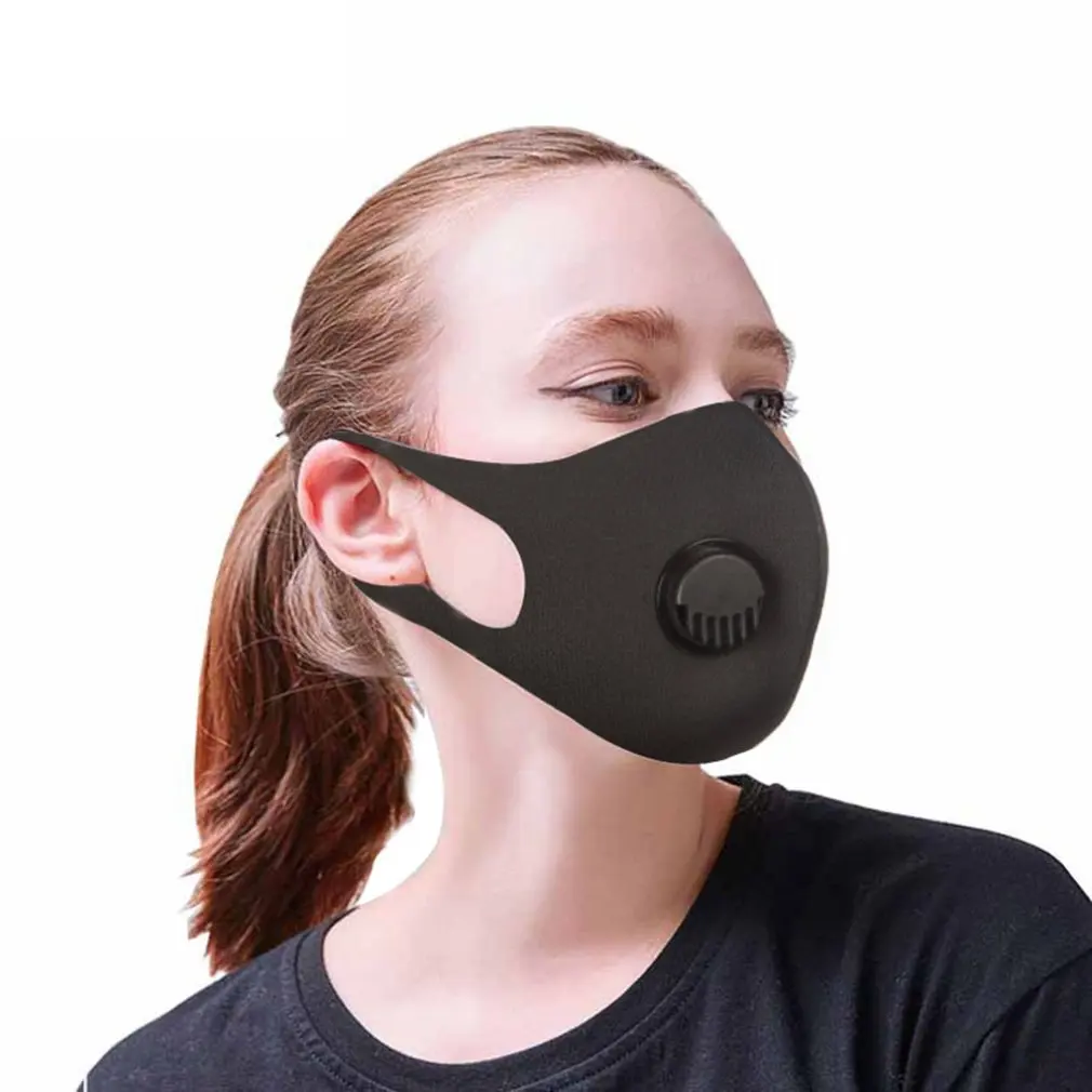 

1PC Black Non-woven Face Mouth Mask High Efficiency Filtration Breathable Comfortable Efficient Barrier Smooth Respirator Fresh