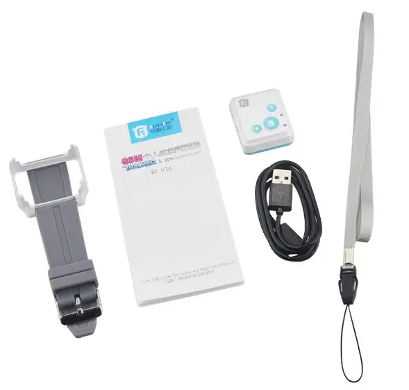 blue with watchband ReachFar gps трекер RF-V16 глобальный мини Персональный GSM GPRS LBS трекер бесплатное приложение платформа трекер с google maps ссылка - Цвет: blue with watchband