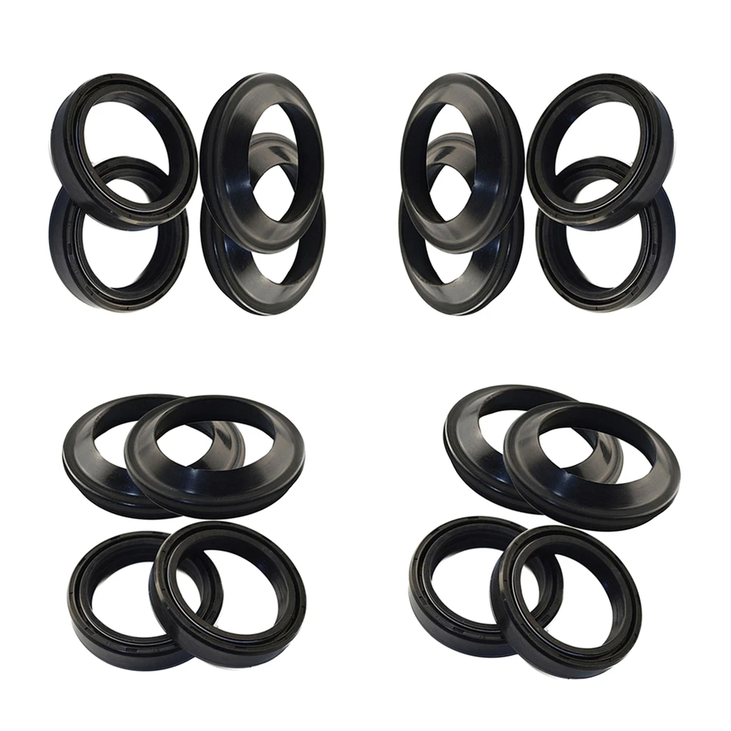 4 Sets Front Fork Shock Oil Seal And Dust Seal Set 41mm X 54mm X 11mm